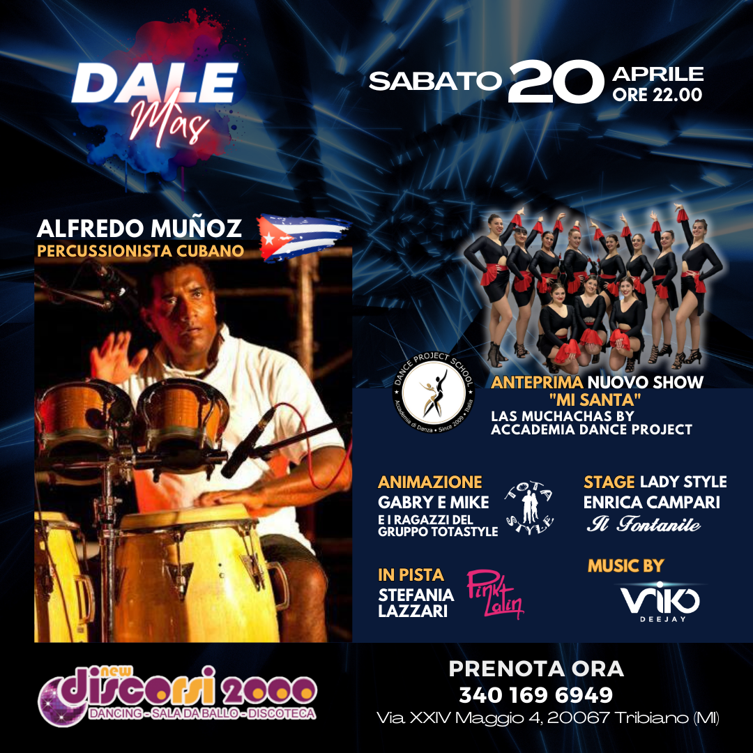 SABATO 20 APRILE Esperienza Latina: Serata Salsa e Bachata al Discorsi2000